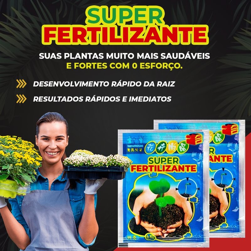 SuperFertilizante - Incrível agente Fertilizante para Plantas e Hortas