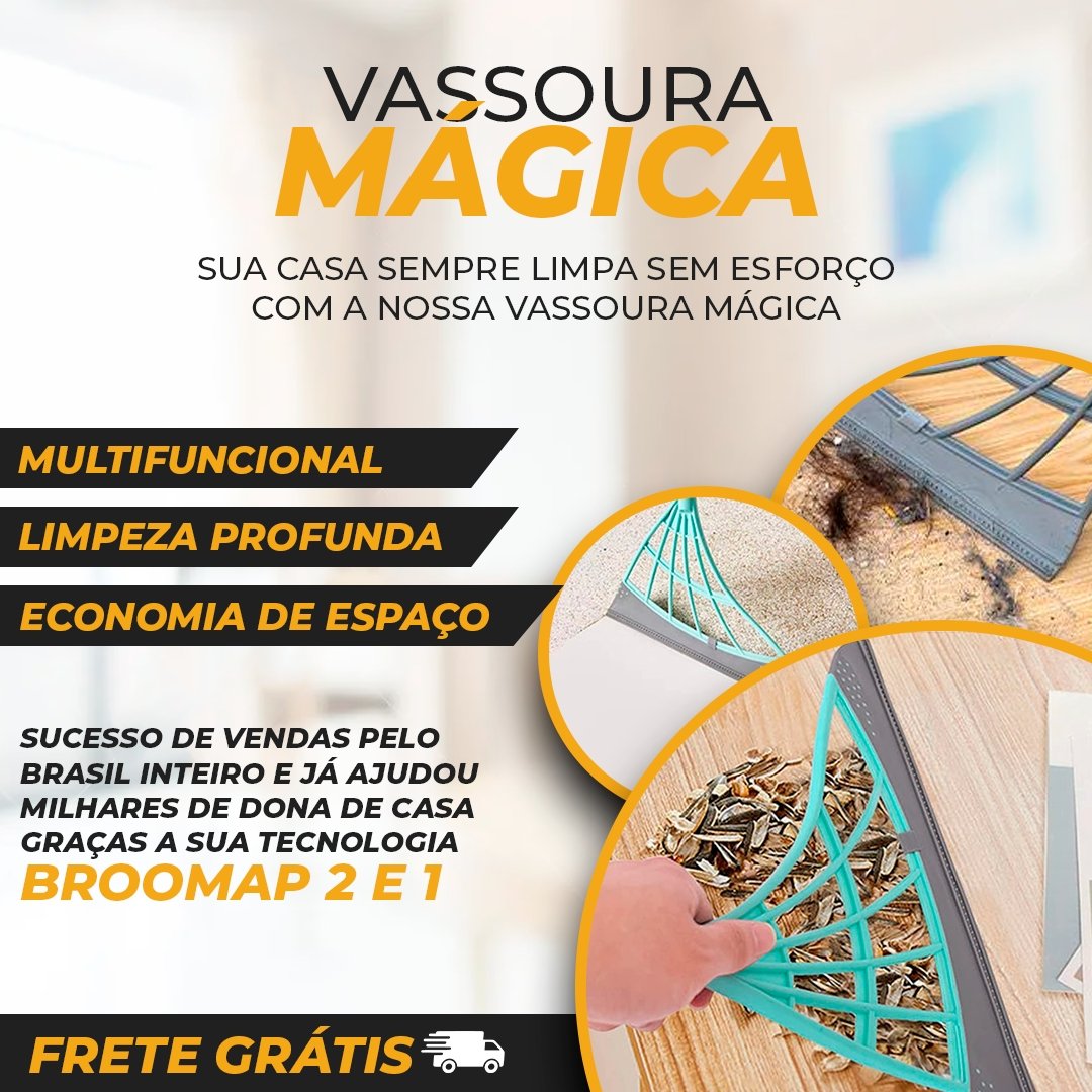 Vassoura Mágica - Vassoura Multifuncional 2 em 1